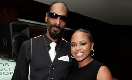 A picture of Corde Broadus' parents; Snoop Dogg and his wife, Shante Taylor.